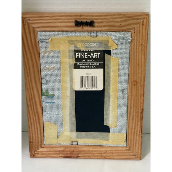 Vintage Cross-Stitch Wood Framed Lighthouse Map Picture-Detailed-Coast-Nautical - Picture 4 of 4